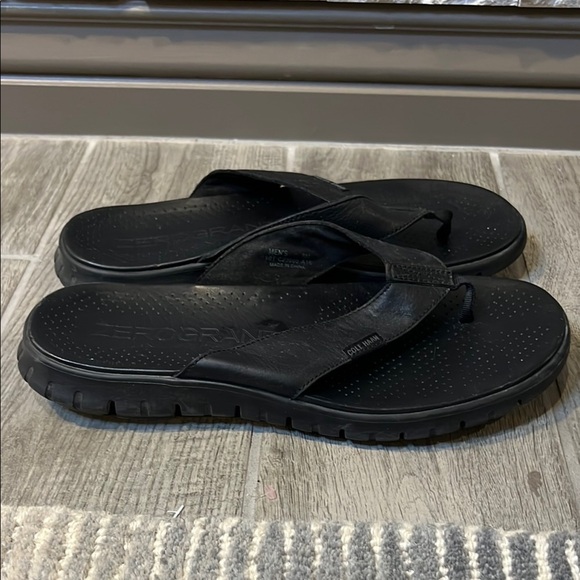Cole Haan Zero Grand Men's Black Leather Summer Sandals size 9 - Picture 3 of 11